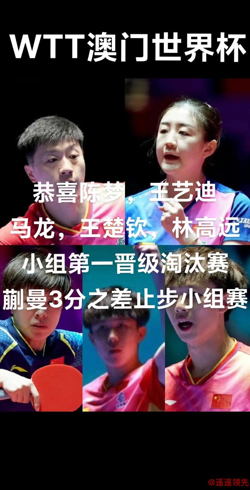 澳门世界杯马龙陈梦晋级4强 张本兄妹闯入半决赛
