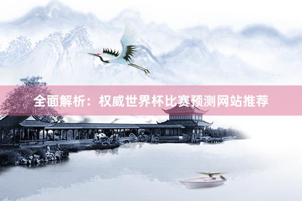 全面解析：权威世界杯比赛预测网站推荐